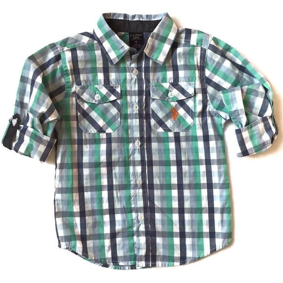 U.S. Polo Assn. Plaid Button Down Dress Shirt - Picture 1 of 8